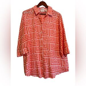 Chicos linen blouse Chicos size 2 USA Large